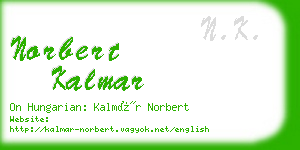 norbert kalmar business card